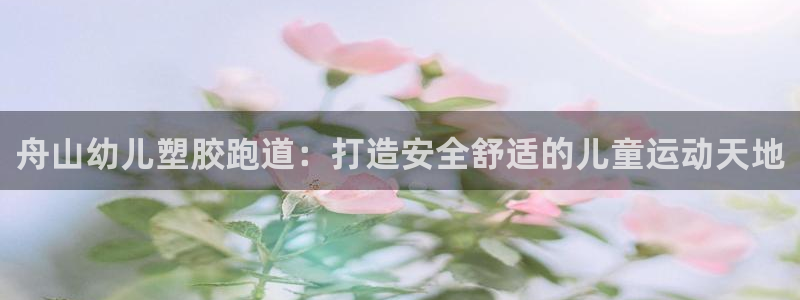 谈球吧最新APP下载：舟山幼儿塑胶跑道：打造安全舒适的儿童运动天地