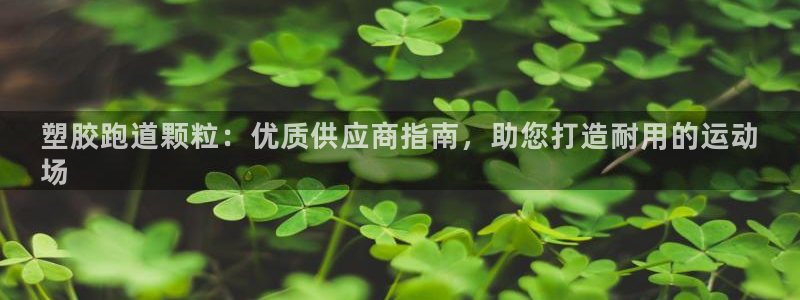 谈球吧体育app登陆不上：塑胶跑道颗粒：优质供应商指南，助您打造耐用的运动
场