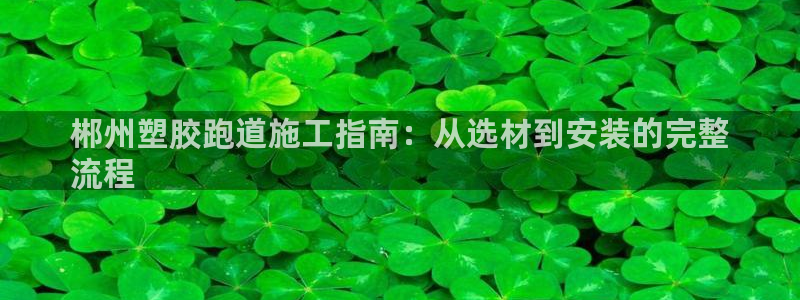 谈球吧体育app下载官网苹果手机：郴州塑胶跑道施工指南：从选材到安装的完整
流程